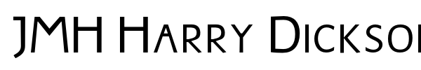 JMH Harry Dickson Subs font preview